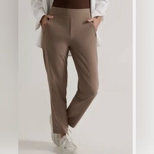 Athleta Brooklyn High Rise Lined Ankle Pants, 8T, Rustic Beige, NWT